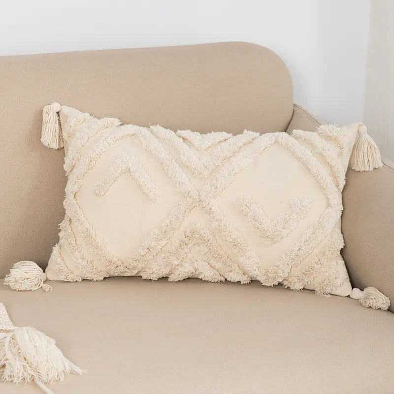 Fringed Decorative Pillowcase for Sofa