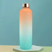 32oz Gradient Color Sports Water Bottle with Time Marker