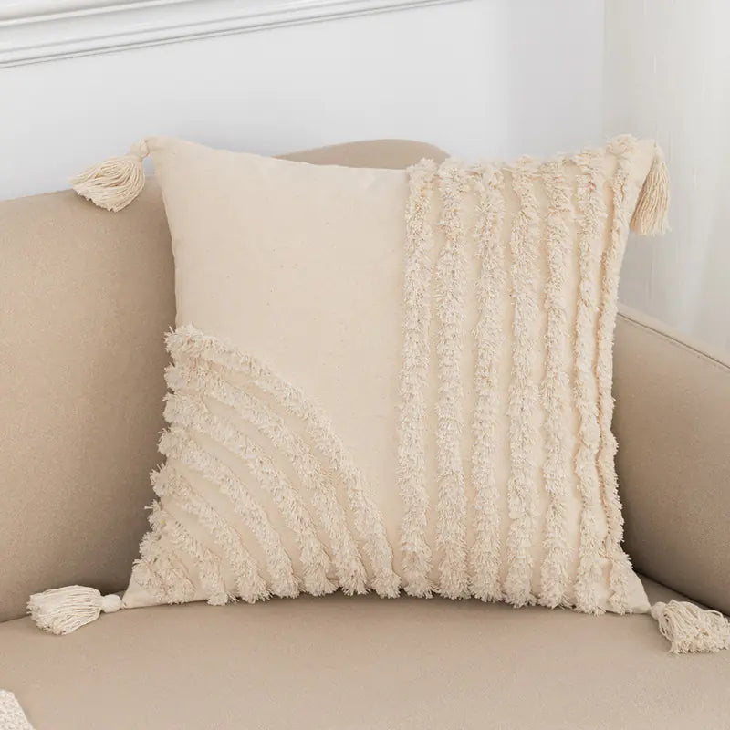 Fringed Decorative Pillowcase for Sofa