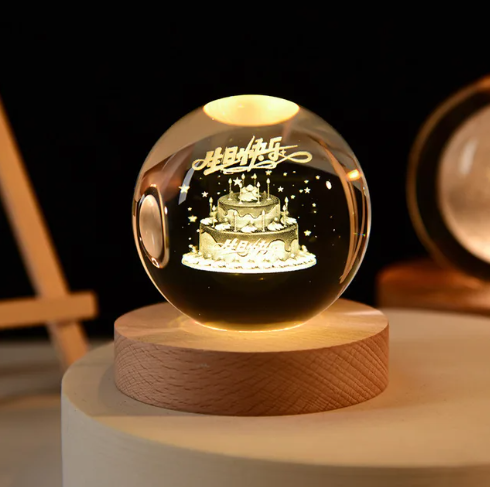 3D Night Crystal Ball