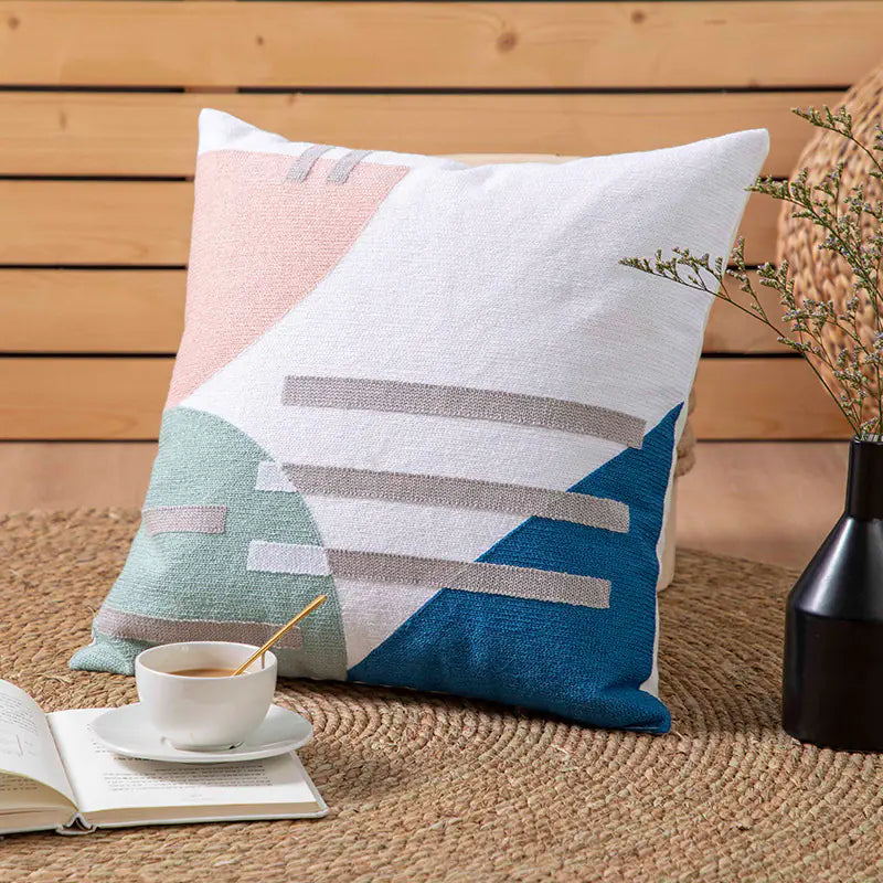 Embroidered Cotton Canvas Towel Pillowcase