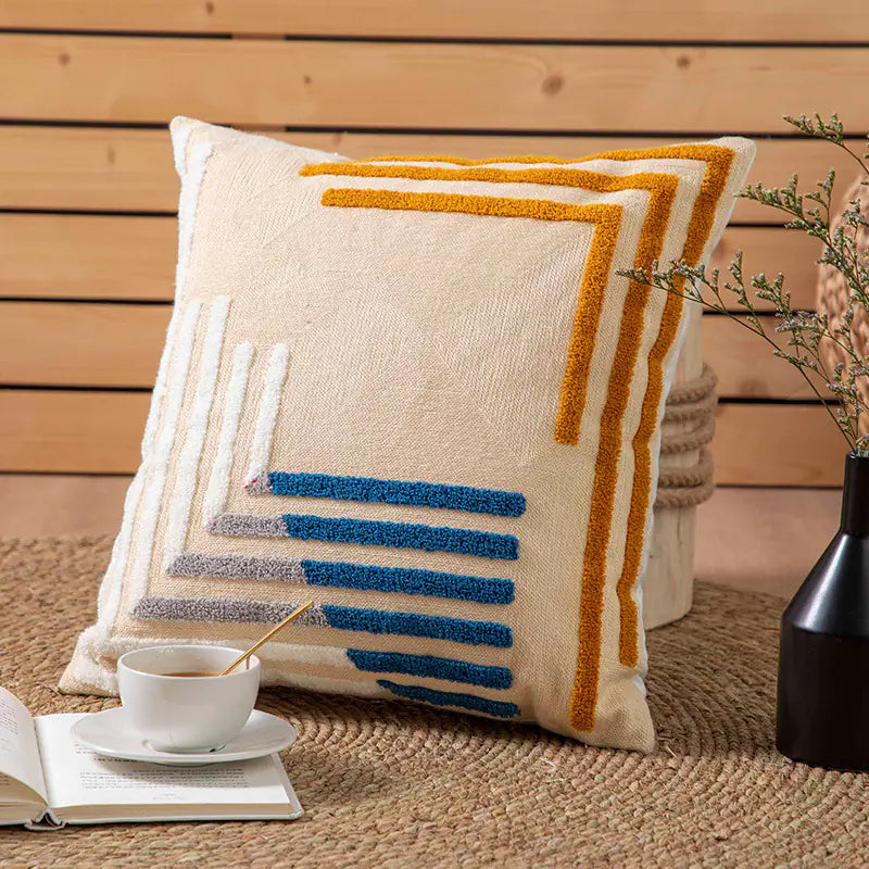 Embroidered Cotton Canvas Towel Pillowcase