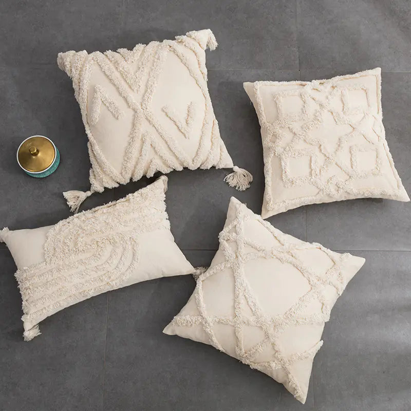 Fringed Decorative Pillowcase for Sofa