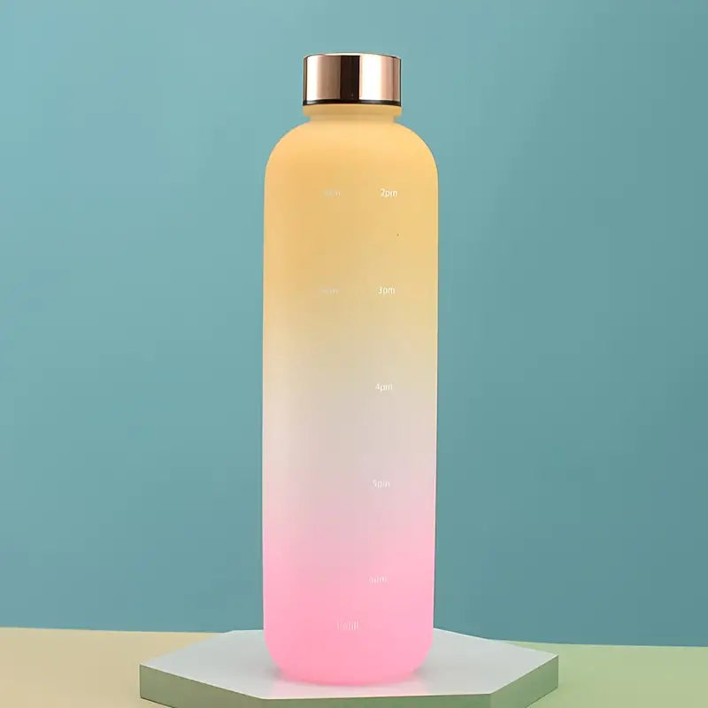 32oz Gradient Color Sports Water Bottle with Time Marker
